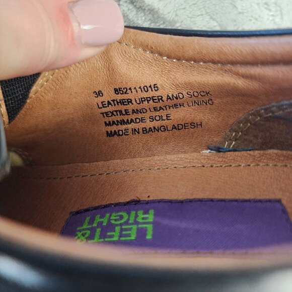 LEFT & RIGHT Leather Adelchi Dress Shoe Black Youth Boy's Size 6 - Picture 12 of 13